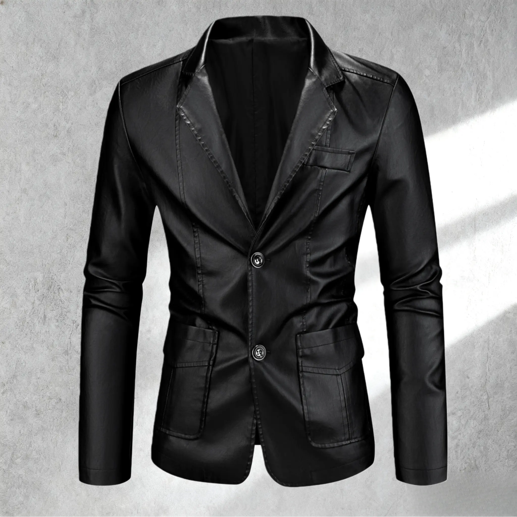 Men's Slim Fit Blazer, Chic Lightweight Suit Jacket with Notched Lapel and Neat Pocket Detail for a Refined Business Fit, Minimalist Elegance, Pocket Detail Neat, Button, Fitted