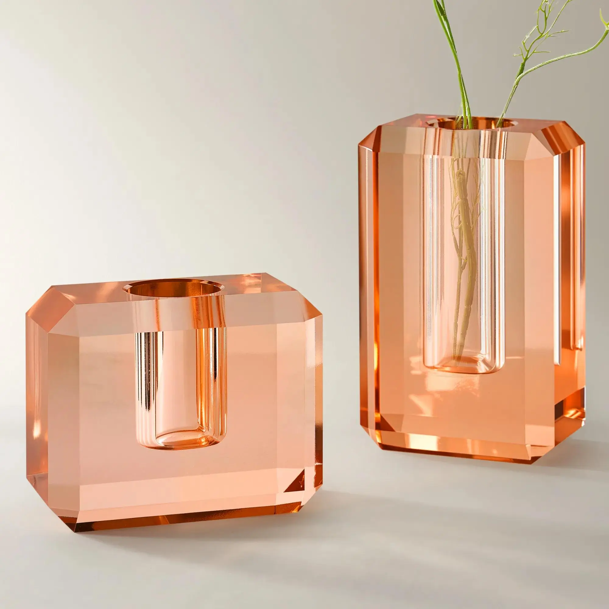 Z Gallerie Corina Crystal Glass Bud Vase, Modern Plant Holder, Decorative Home Decor Accessory for Tabletop Display, Decorative Vase Flower Arrangement Vase Flower Design