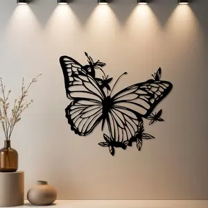 HousewarmingGift, 1pc Minimalist Butterfly Desktop Ornts, Statue Mural, Bold Metal Wall Decoration Artwork with Premium Finish - Ideal Gift for Housewarming, Anniversary, Birthday - Metal