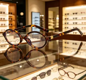 Wholesale Retro Oval Small PC Frame Myopia Glasses with Blue Light Blocking Fashion Unisex Eyewear for Daily Office Study Outdoor Wear