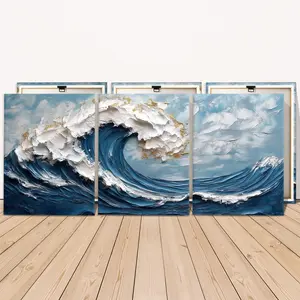 3 Counts Wooden Framed Canvas, Relaxing Bull In Bathtub Artwork, Exquisite Poster, Perfect Living Room Decoration, Modern Art, Fashion Family Poster, Wall Art Decoration, Odorless, Artwork