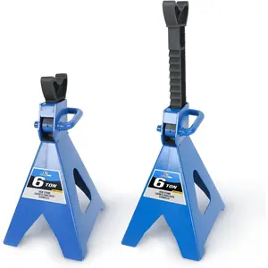 6 Ton (12,000 LBs) Automotive Jack Stands,Heavy Duty Steel  Lifting Stand for Garages,Repair Shops,Adjustable Height 14.6"- 24",1 Pair