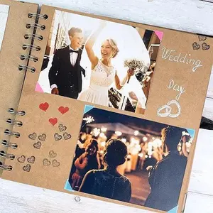 Scrapbook Album 60 Pages (8 x 8 Inch) Brown Thick 200gsm Kraft Paper, Photo Album Scrapbook