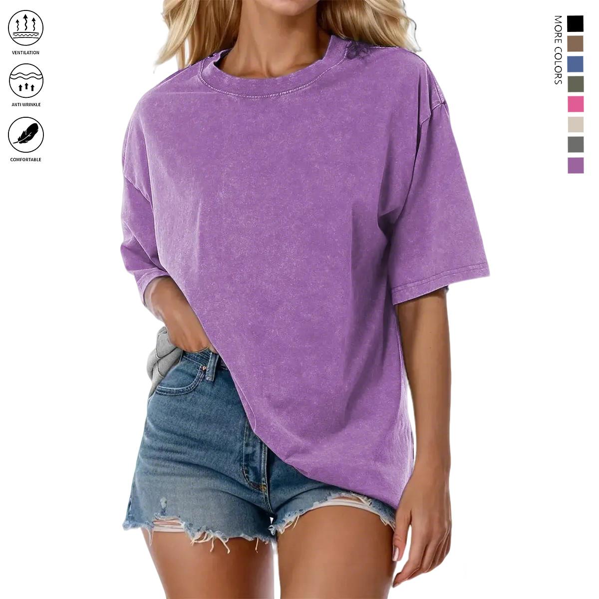 6PCS women’s vintage casual short-sleeve T-shirts, spring/summer casual wear, an ideal choice for holidays and outings, perfect for gifting family and friends for Easter, Mother’s Day, Independence Day, and other holidays. tshirt women