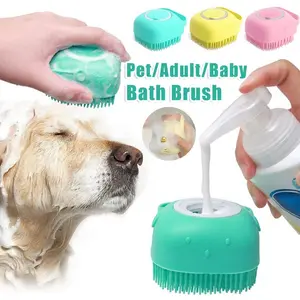 Silicone Dog Bath Massage Gloves Brush Pet Cat Comb Brush For Dogs and cats