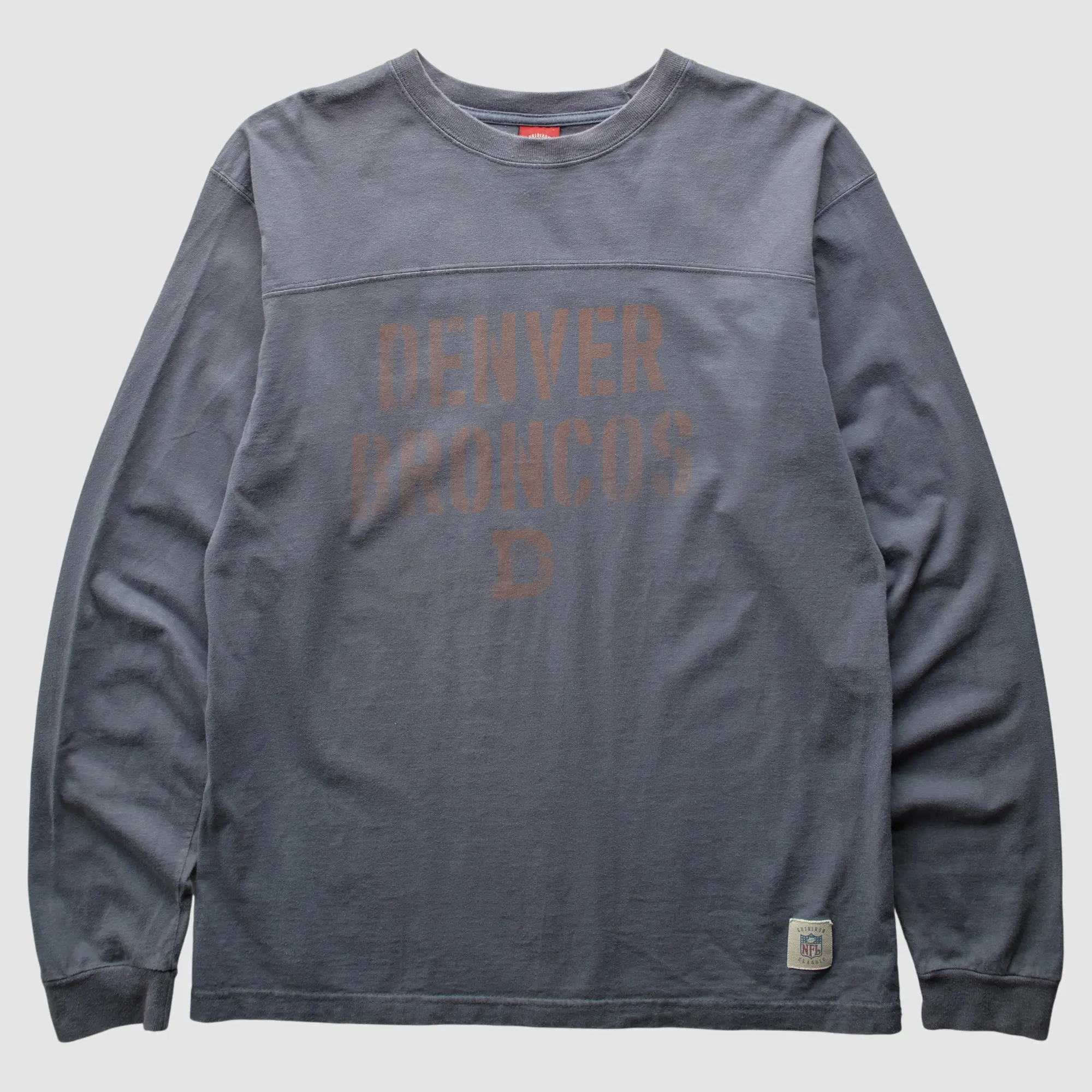Denver Broncos Reebok 2000s Pullover Sweatshirt - Charcoal - M