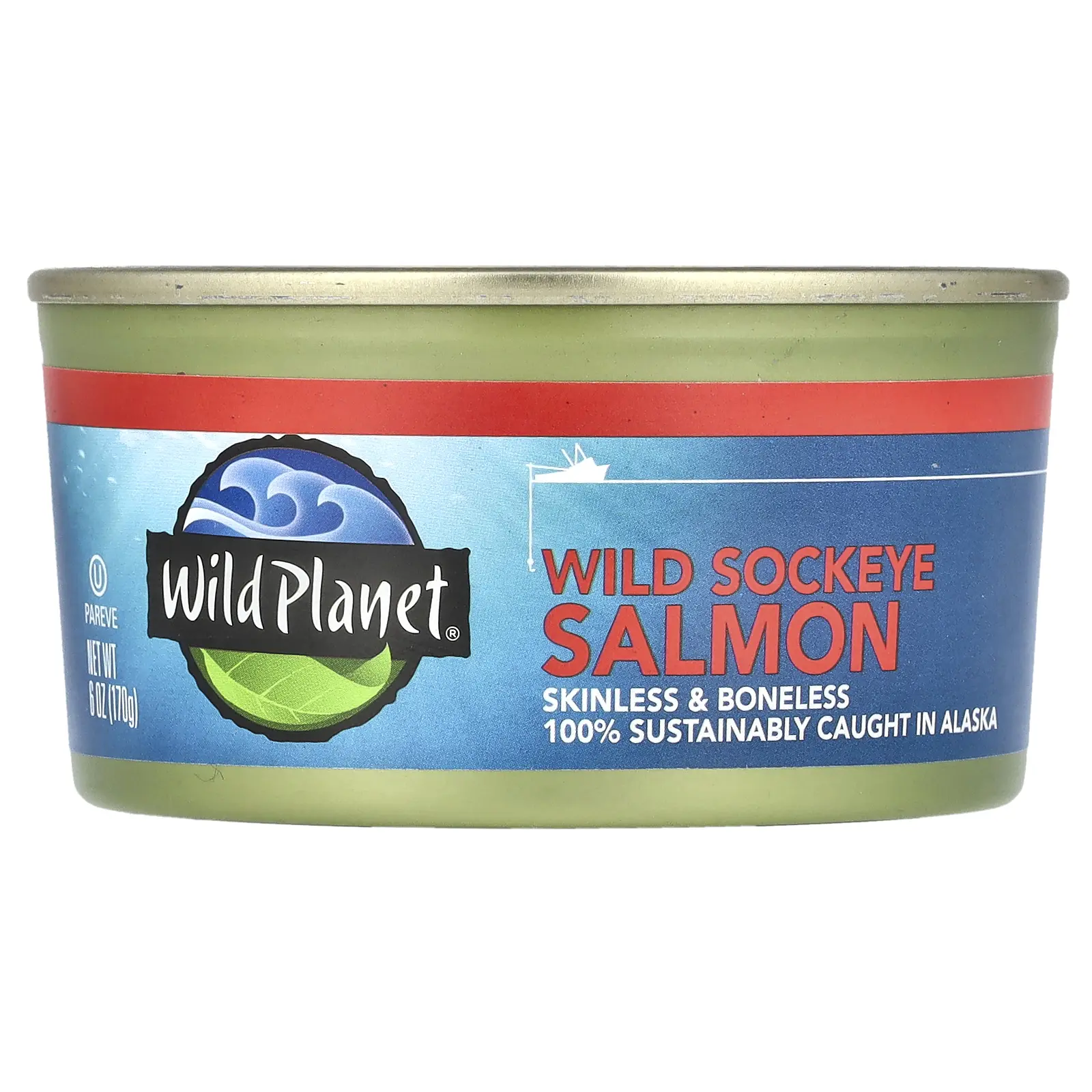 Wild Planet Wild Sockeye Salmon, Skinless & Boneless, 6 oz (170 g)