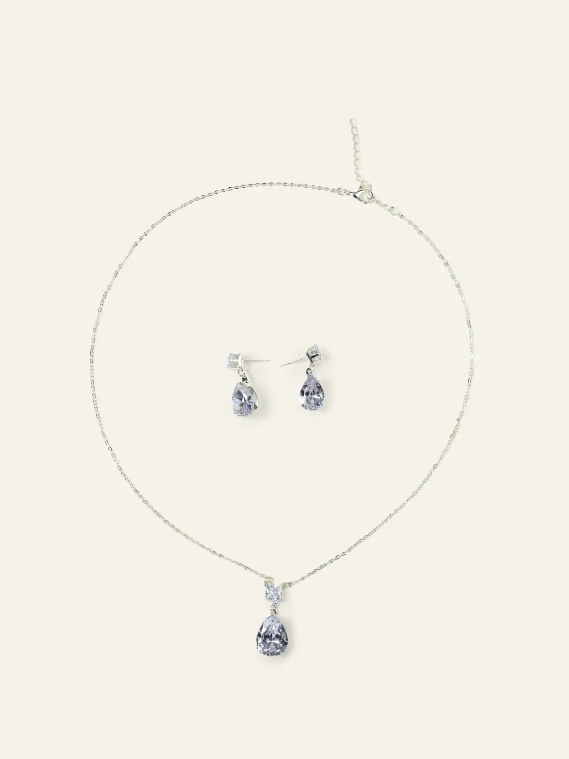 Azazie Heart Of The Sea Jewelry Set Crystal Pendant Necklace Earrings Bridal Bridesmaid Formal Evening Zircon Jewelry Set