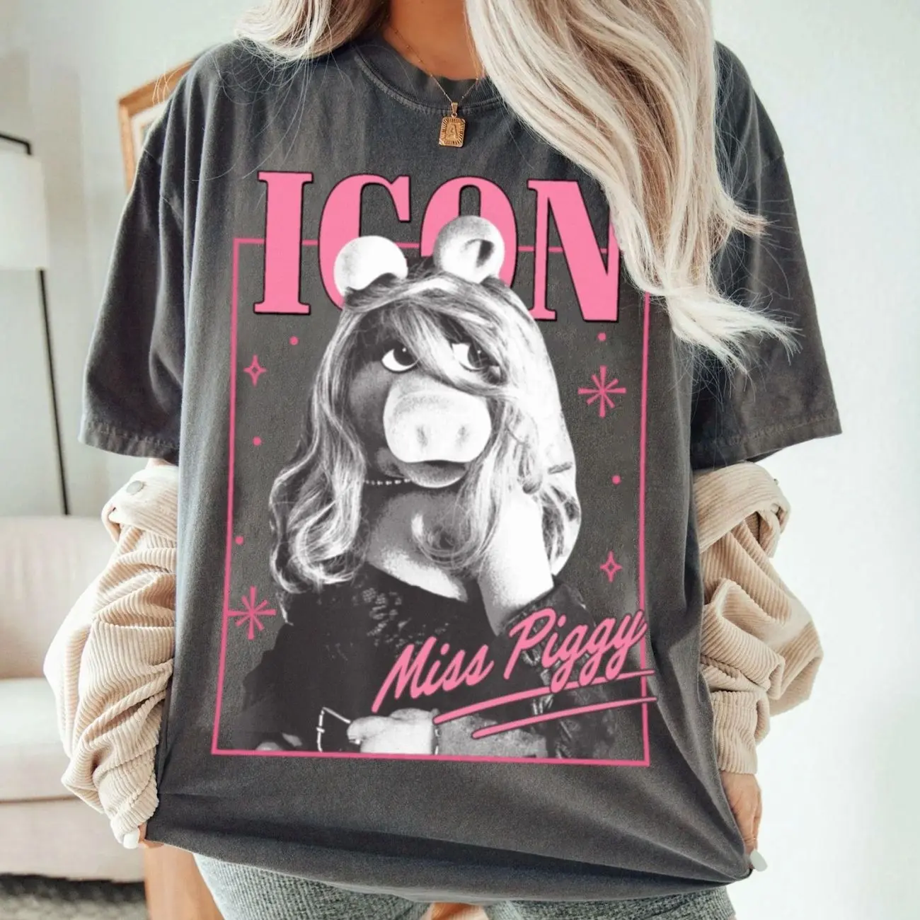 Comfort Colors Miss #Piggyyy Shirt, The #Muppetsss Vintage Graphic Tee, Funny Cartoon Character Shirt, Retro Fan Gift, Trip 2026 Outfit UUEQ6