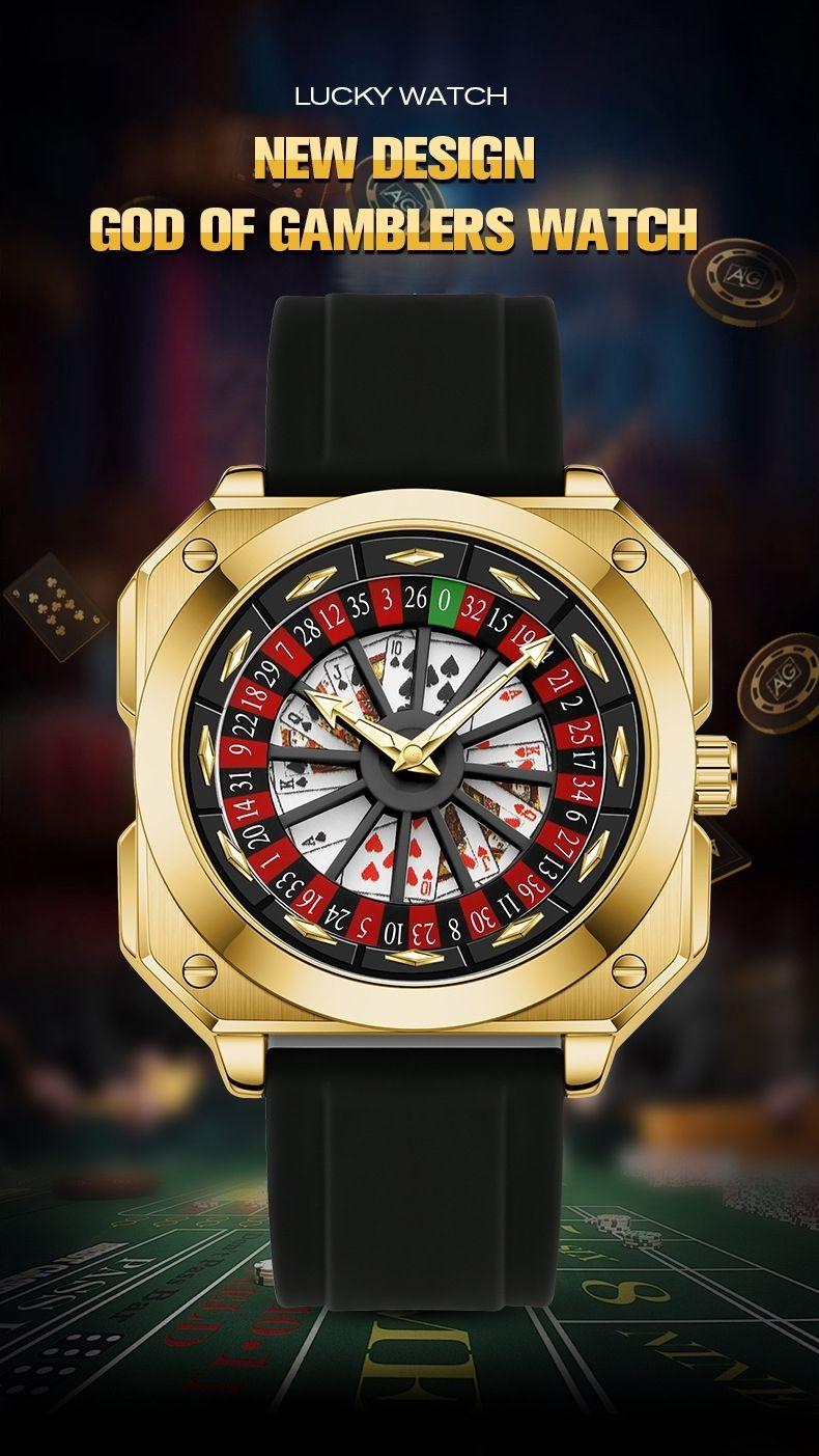 Swiss Brand New Rotating Fortune God Watch Fashion Men Wristwatch Creative Luminous Waterproof Automatic Quartz Watch