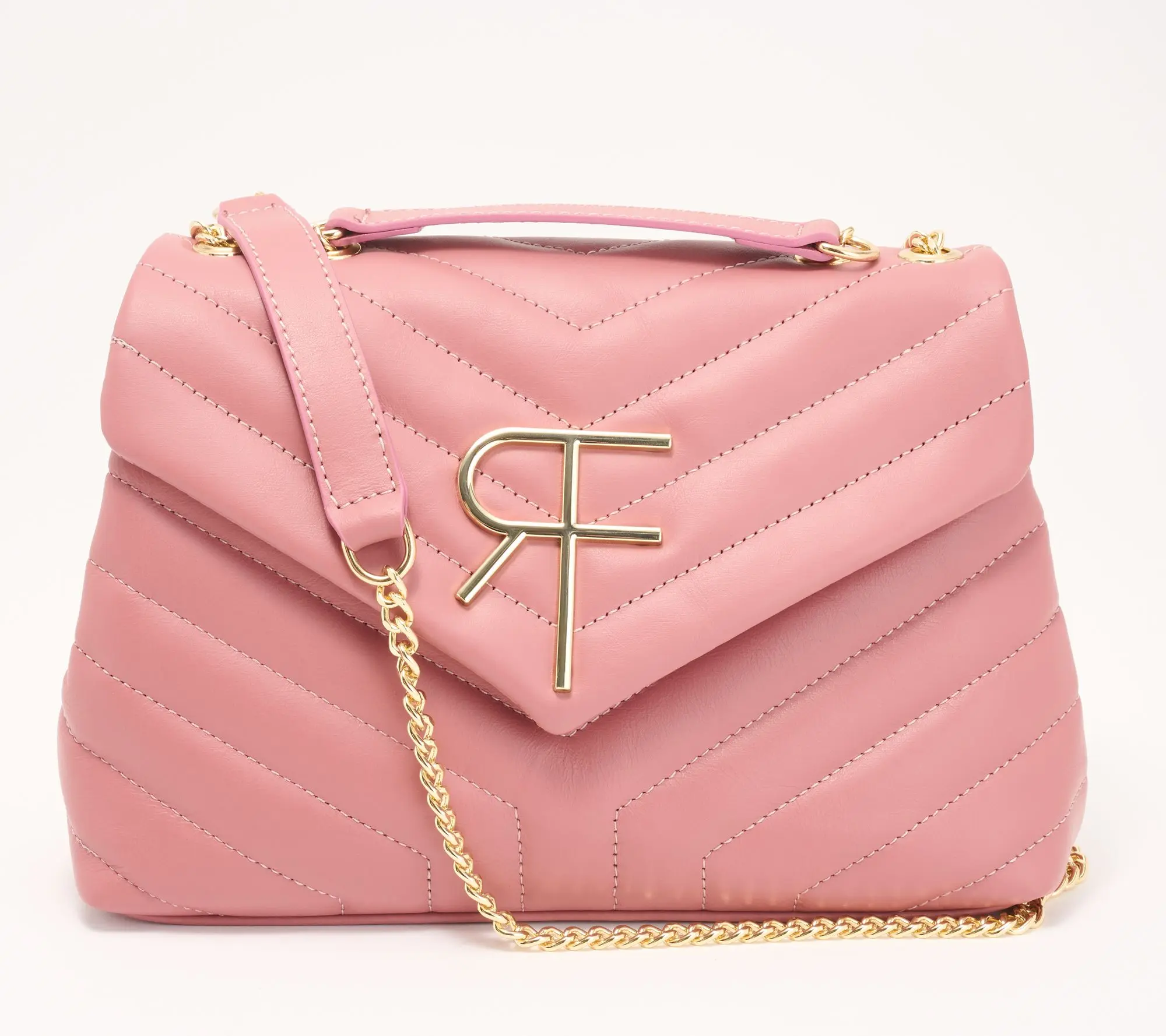 Filomena Amore Lady Venere Leather Monogram Quilted Clutch