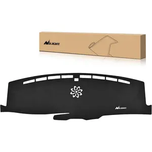 Nilight Suede Material Dash Cover for Ford Explorer 2020, 2021, 2023, 2024 - Custom Fit, Non-Slip Dashboard Mat, Sunshade Glare Protector, Black Car Interior Accessory