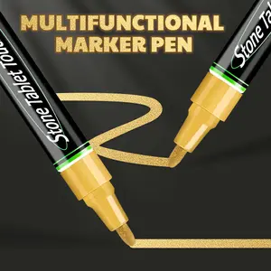 2pcs Multi-Functional Gold Touch-Up Pens for Headstones, Monuments & Ceramics – Keep Inscriptions Clear Forever
