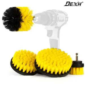 5-Piece Drill Set - Household Cleaning Suitable for Bathroom, Shower Room, Toilet, Tile Gap Multi-Functional Cleaning Tool Set with Extension Rod - Shower Gap Cleaning Drill  wheel detailing brushes viking durable car wheel ri professional muse surface