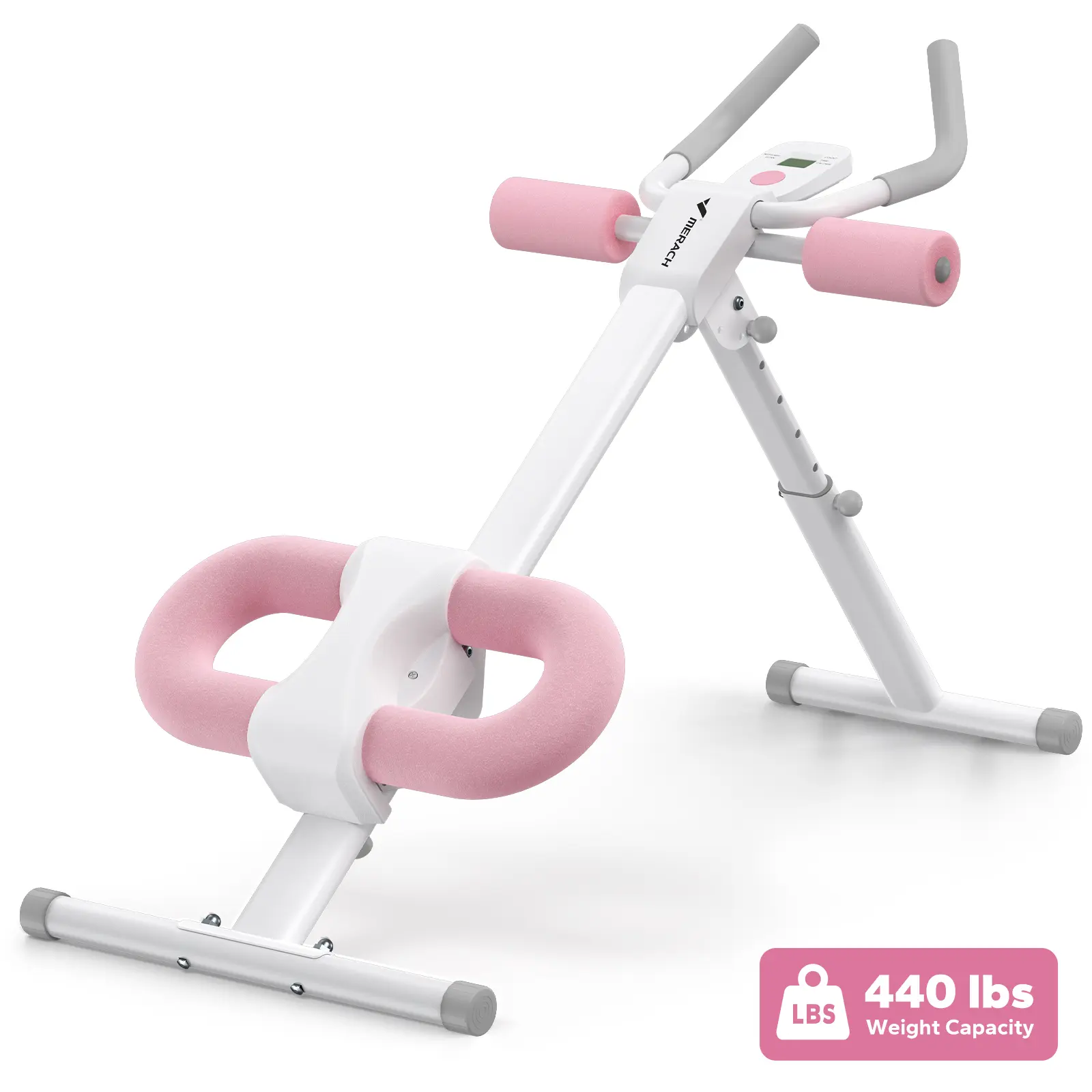 MERACH Adjustable Ab Trainer Machine with LCD Monitor, Foldable Ab Exercise Machine for abs, Arm, Leg, Buttocks Shaper, Core & Ab Trainer at Home Gym for Women, Workout Equipment, OutdoorFun