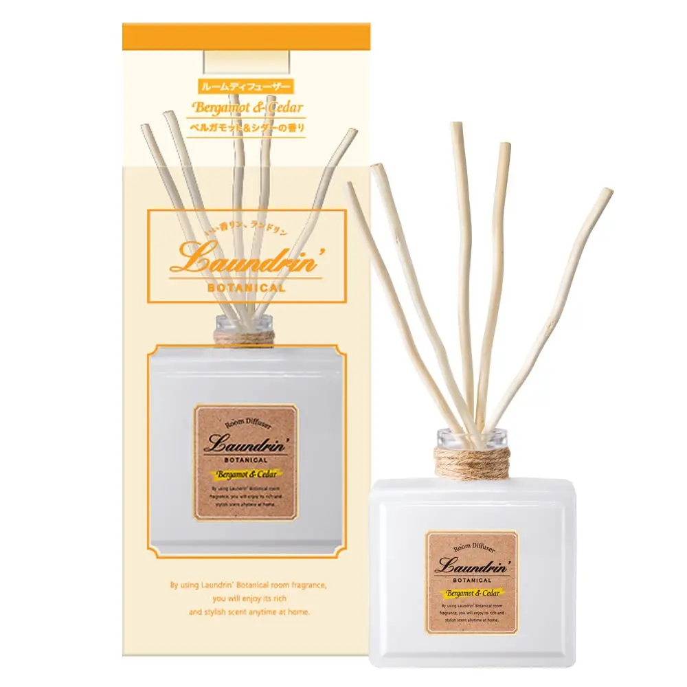 Laundrin' Tokyo Scented Botanical Diffuser - Essential Oil Diffuser for Home Indoors, Bergamot Citrus & Cedar Aroma, Naturally Derived Room Refreshing Home Fragrance That Enhances Living Space