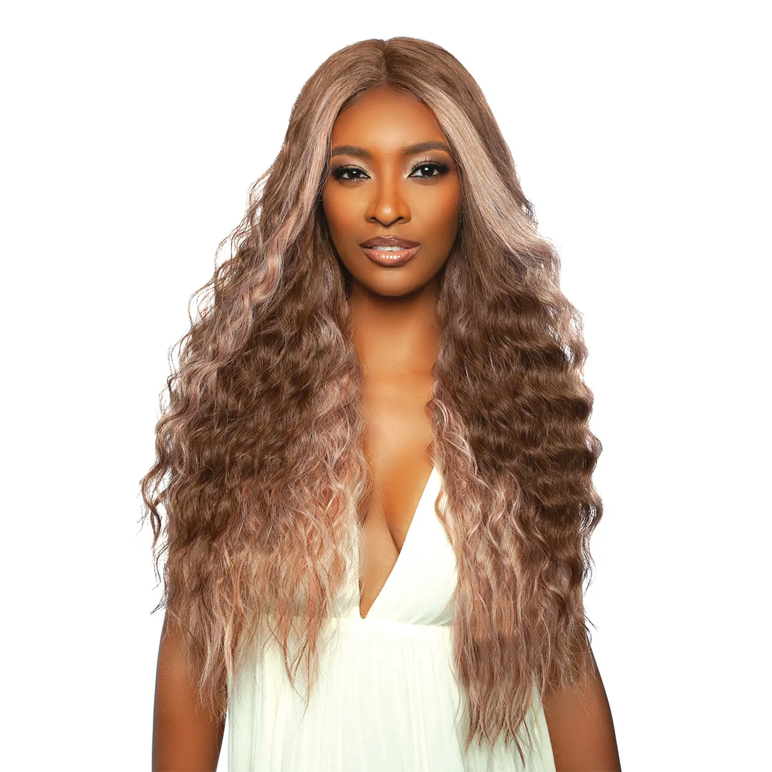 Mane Concept Red Carpet Gwen HD Lace Front Wig, 4" Deep Part with Natural Pre-Plucked Hairline, Adjustable Straps and Comfortable & Secure Cap, RCST709