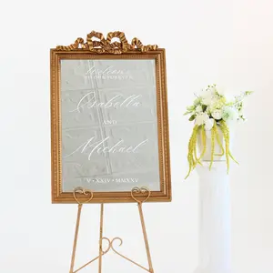 Wedding Welcome Mirror with Bow