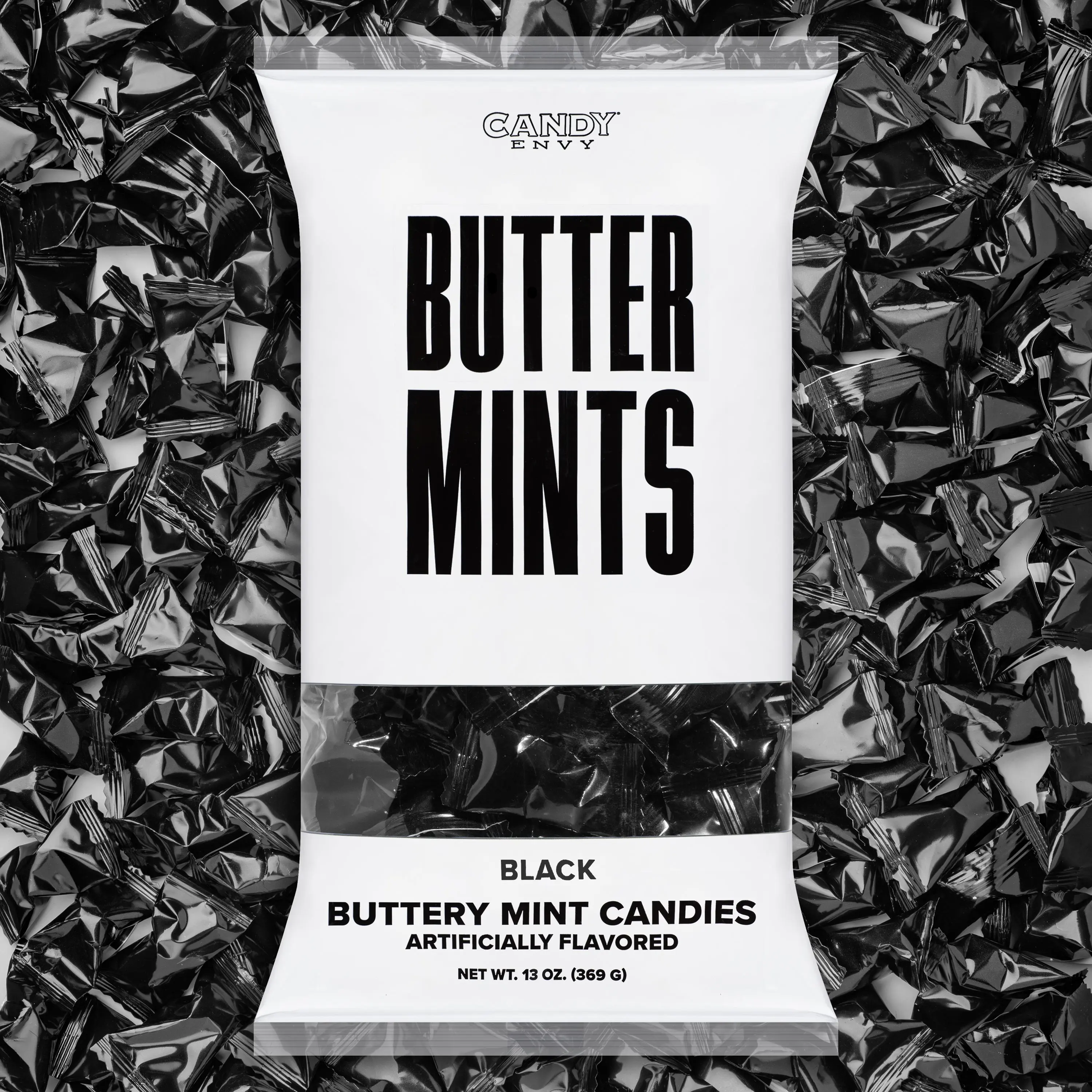 Black Wrapper Buttermints
