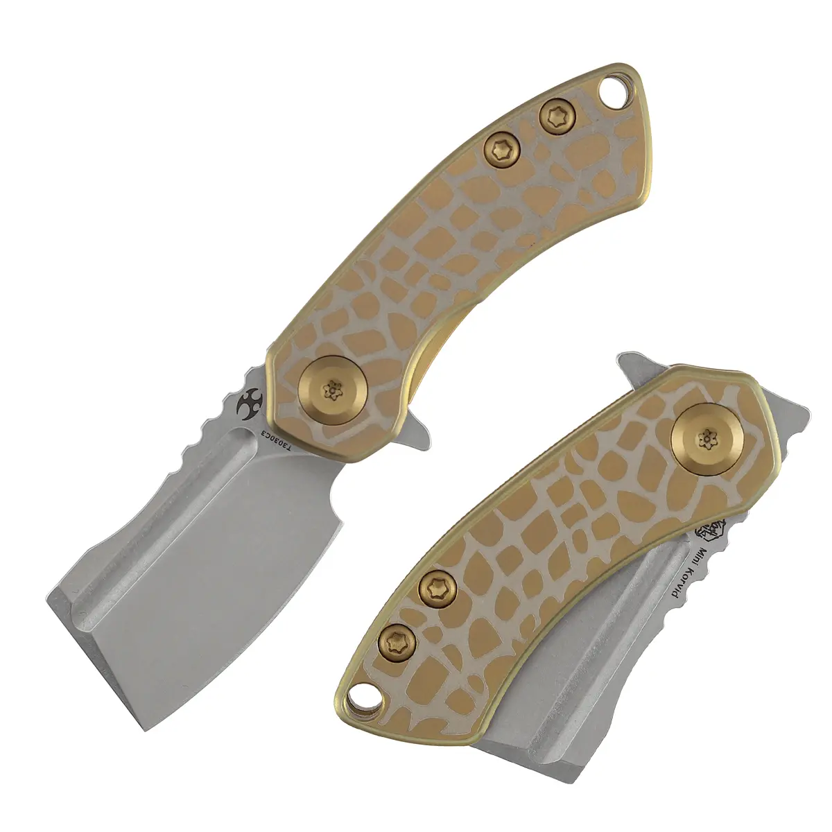 KANSEPT Novelty Toy-Like Pocket Knives!Mini Korvid | Undead (Purple/Green) & Watermelon Print G10 Handles, 1.45'' 154CM Blade |Fun Pocket Gadgets T3030Series Designed By  Koch Tools
