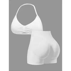 New women's sports suit, high waisted yoga shorts, sleeveless vest, hip lifting running, fitness gym clothes, fitness running clothesRAIMENTRY