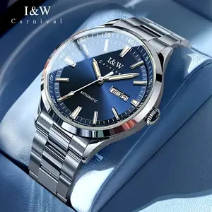 Carnival IW Series Men's Mechanical Watch Business Sapphire Mirror Automatic Winding Wristwatch Father's Day Gift