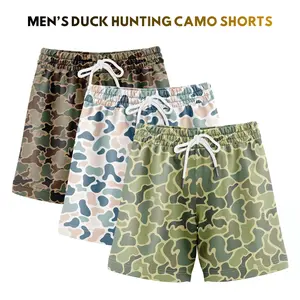 Duck Hunting Camo Shorts  - 5 Inch Inseam Camo Mesh Design for Men & Women Ideal Gym Wear & Gifts Breathable & Comfortable