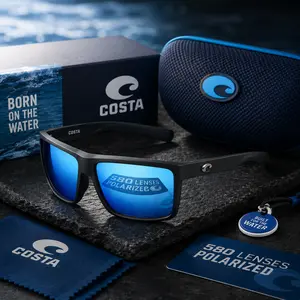 Costa Del Mar Polarized Sunglasses UV400 – Premium Outdoor Fishing Eyewear Full Set Included