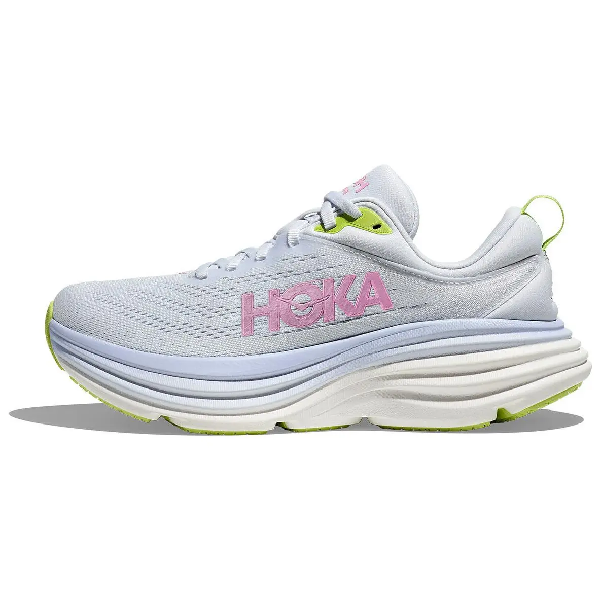 HOKA ONE ONE Bondi 8 Women's Low-Top Running Shoes with Comfort, Support, and Style in Blue-Pink Trending Shoes, House White Official Shoes to Get / Maison Mihara