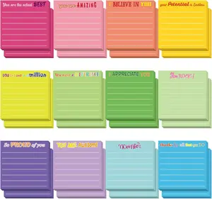 24pcs Inspirational Sticky Notes 3x3" Sticky Notes Employee Appreciation Sticky Notes Bulk Note Pads with Motivational quotes  End of Year Employee Appreciation Gifts Bulk for Teacher Nurse Coworkers Office Supplies School Encouraging Message