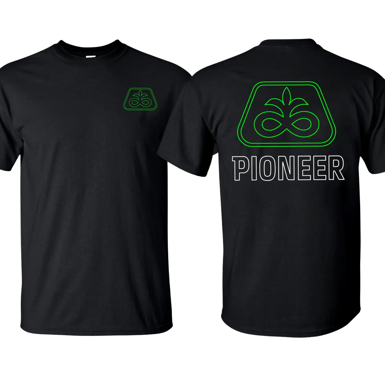 Pioneer Seed Men's T-shirt Tractor Agriculture Cotton Short Sleeve T-Shirt 100% Ultra Cotton Made in USA