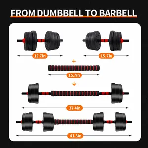 Set for Home Gym Fitness Weight Plates, 3-in-1 Ergonomic Modes, Heavy Duty Cast for Strength Training Barbell Weight Set Exercise Equipment Gifts for Mother's Day