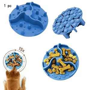 Pet Slow Feeder Silicone Mat, Anti-Gas Design, Non-Sponge Rubber, Ideal for Cats/dogs, Fits Existing Bowls, Prevents Slipping