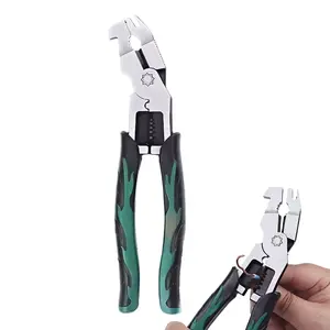 9" 6-in-1 Heavy Duty Cr-V Steel Pliers - Multi-Function Wire Stripper Crimper Cutter for Electrical Work & Home Repairs