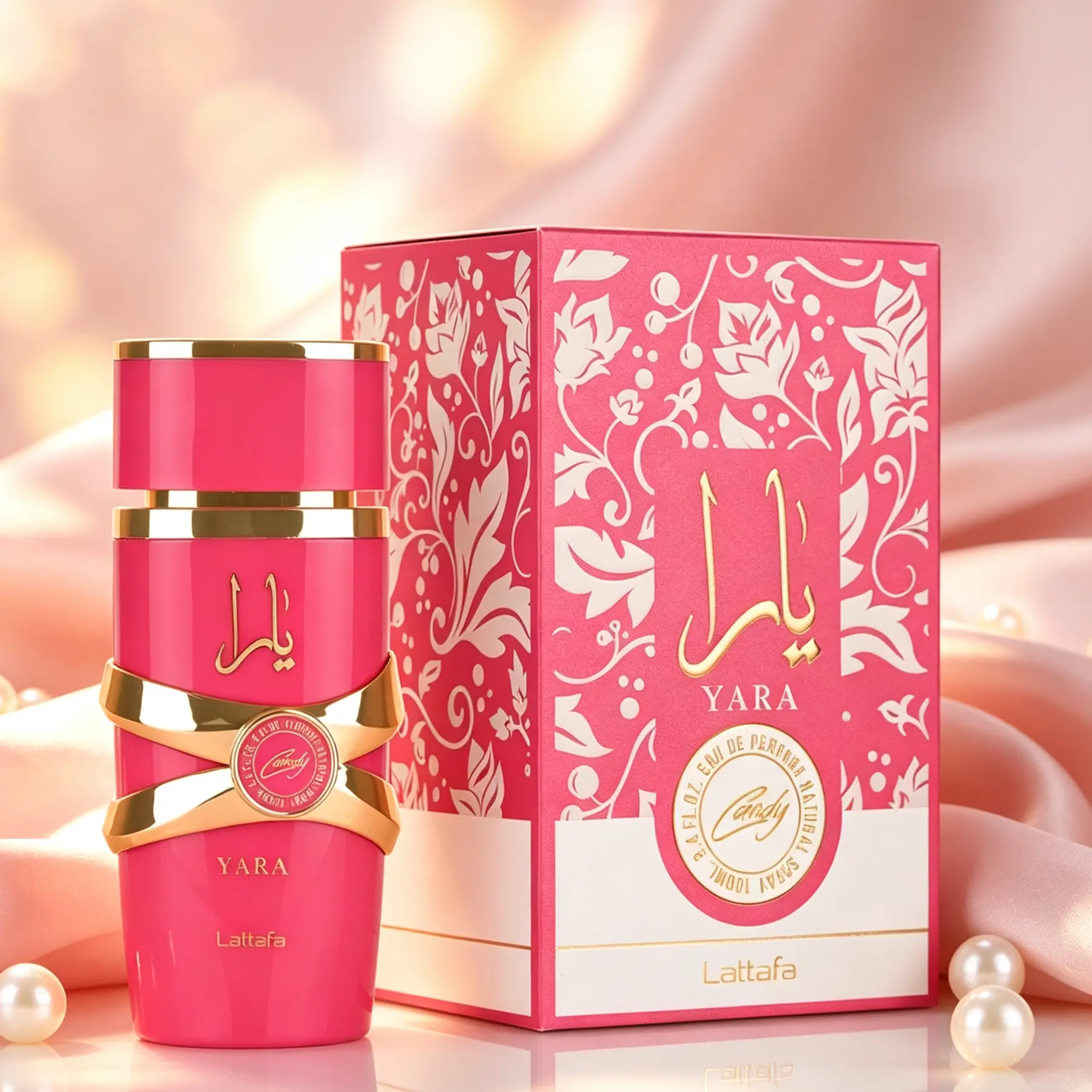 Lattafa Yara Candy EDP Perfume for Women - 3.4 fl oz (100ml) Floral Fruity Fragrance with Strawberry, Single Item
