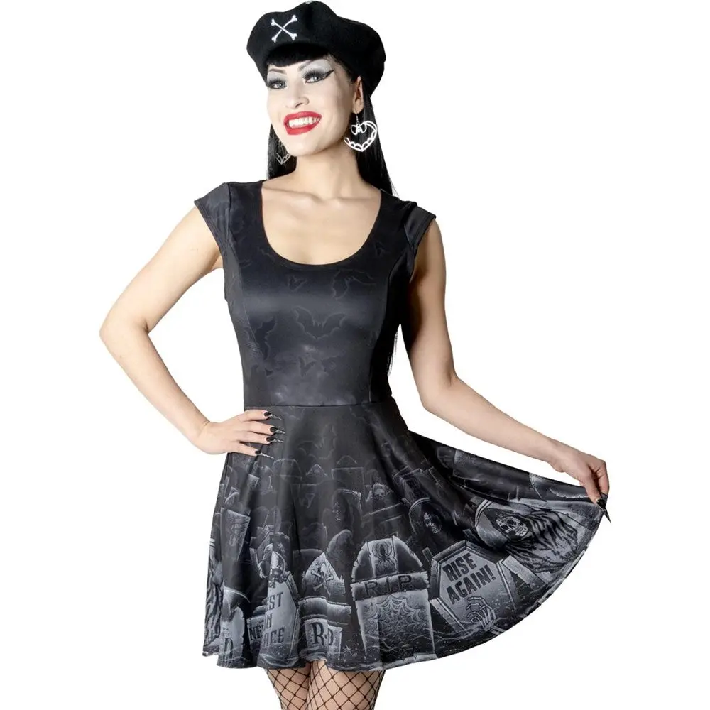 Tombstone Bats Skater Dress