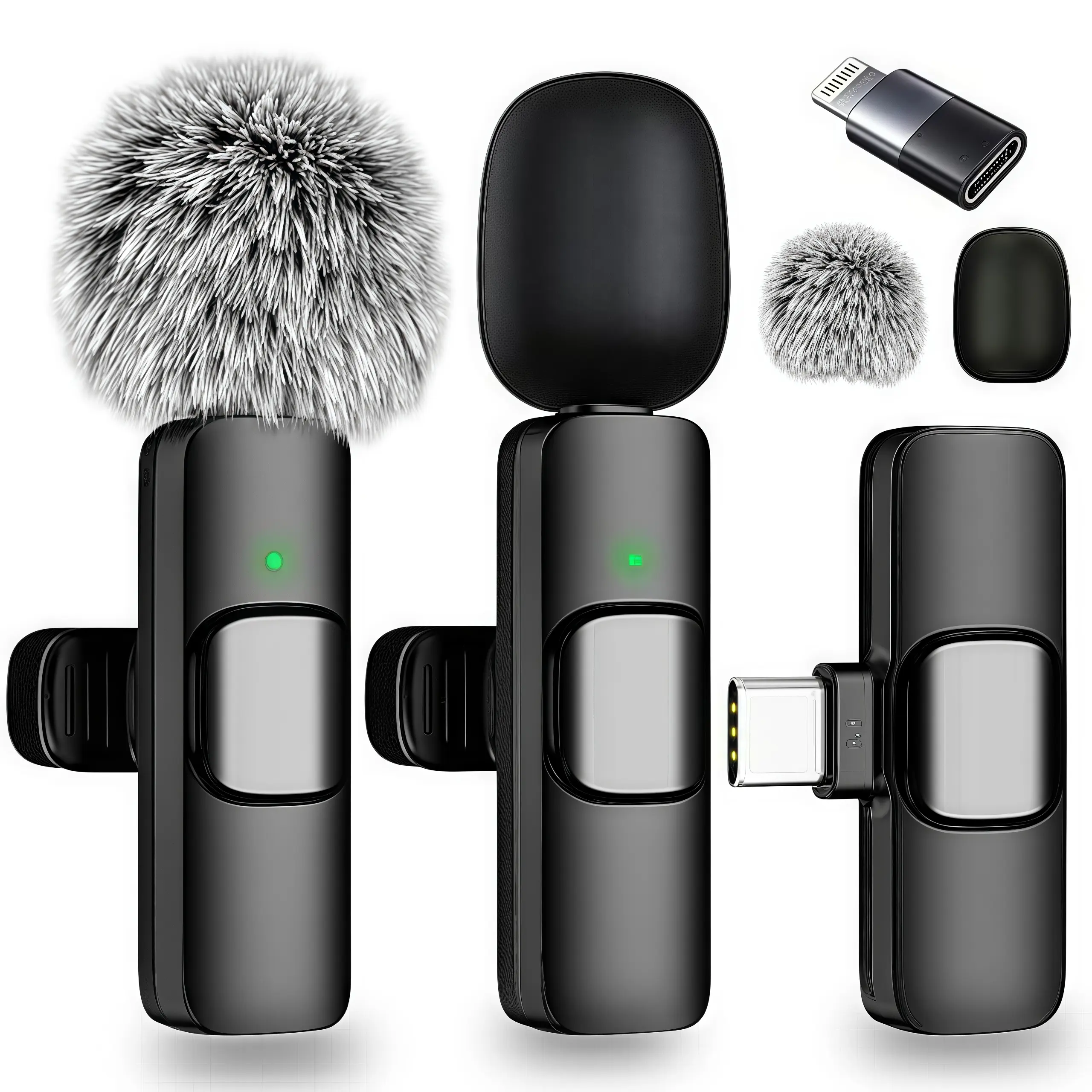 Pro Wireless Lav Mic - USB-C Rechargeable Omnidirectional Microphone, Plug & Play for Laptop/Phone, Mini Clip-on for Teaching, Podcasts, Interviews
