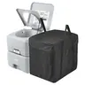 VEVOR Portable Camping Toilet with Plastic Tank & Carry Bag, 5.3 Gal Waste & 3.2 Gal Flush Tanks, Push-Button Pressurized Flush, Leak-Proof Odourless, Removable & Washable, Straight Outlet, for Family Adventures, Camping Accessories