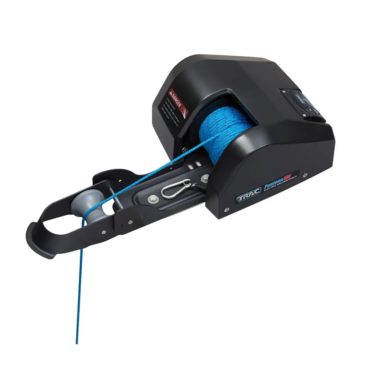 Trac Outdoors Pontoon 35-G3 Electric Anchor Winch - 100' Pre-Wound, 12V DC All-Steel Gear Motors, Marine-Grade Battery Wire, Sealed Membrane Up/Down Switch, Assembly Hardware, Instructions, Strong Holding Power, High-Efficiency Design, 12-Volt Dc All-Stee