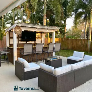 11 x 6 Dunbar Deluxe (LARGE) Backyard Bar by TAVERNS-TO-GO