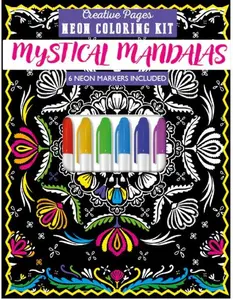 Creative Pages Neon Coloring Kit Mystical Mandalas