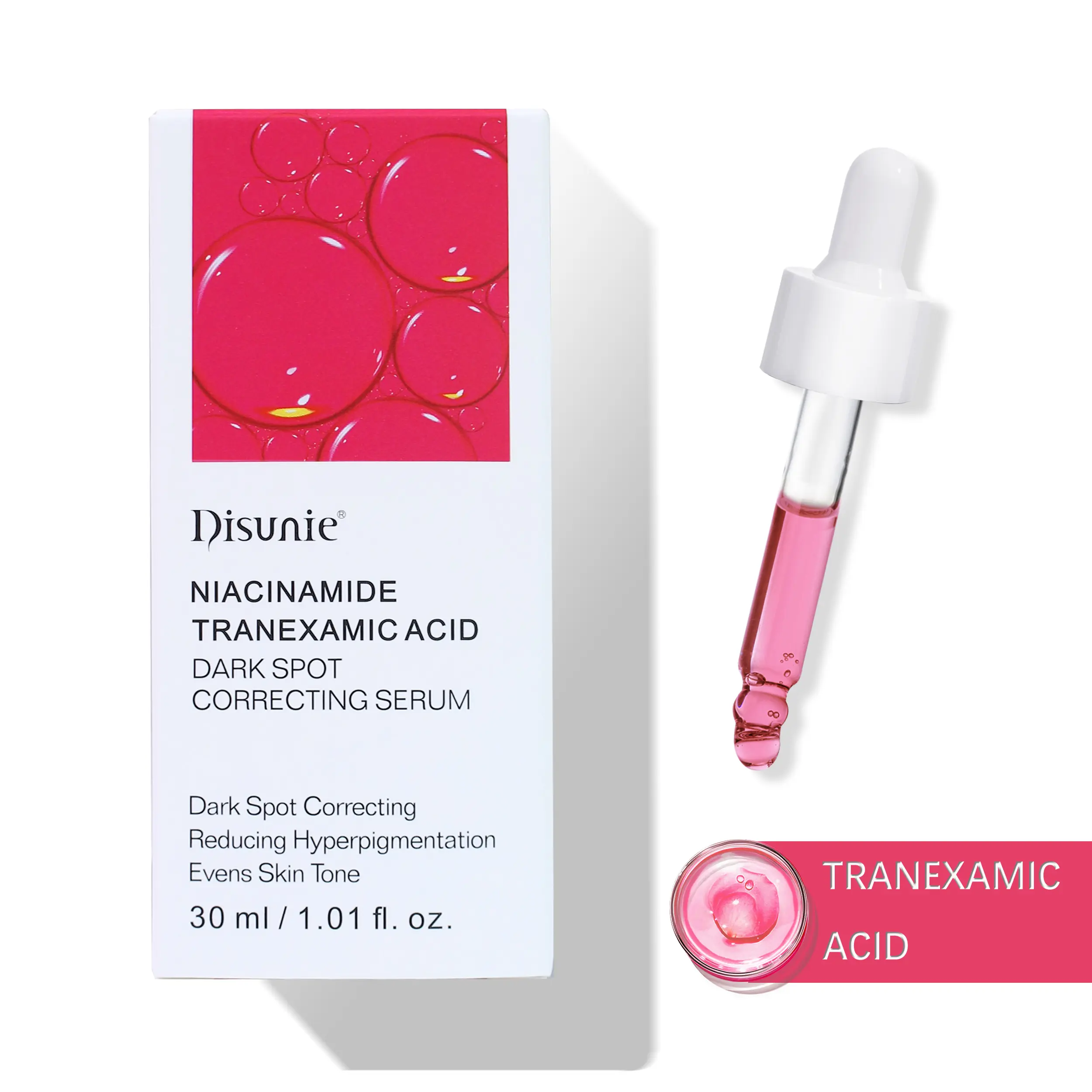 Disunie Dark Spot Correcting Serum with Tranexamic Acid & Niacinamide, Anti-Inflammatory Face Moisturizer with Ceramides for Barrier Repair and Radiance, 1.01 oz, Anti-Inflammatory Serums & Essences, Restore, Peach, Brightening Dark Spot Serums & Essences