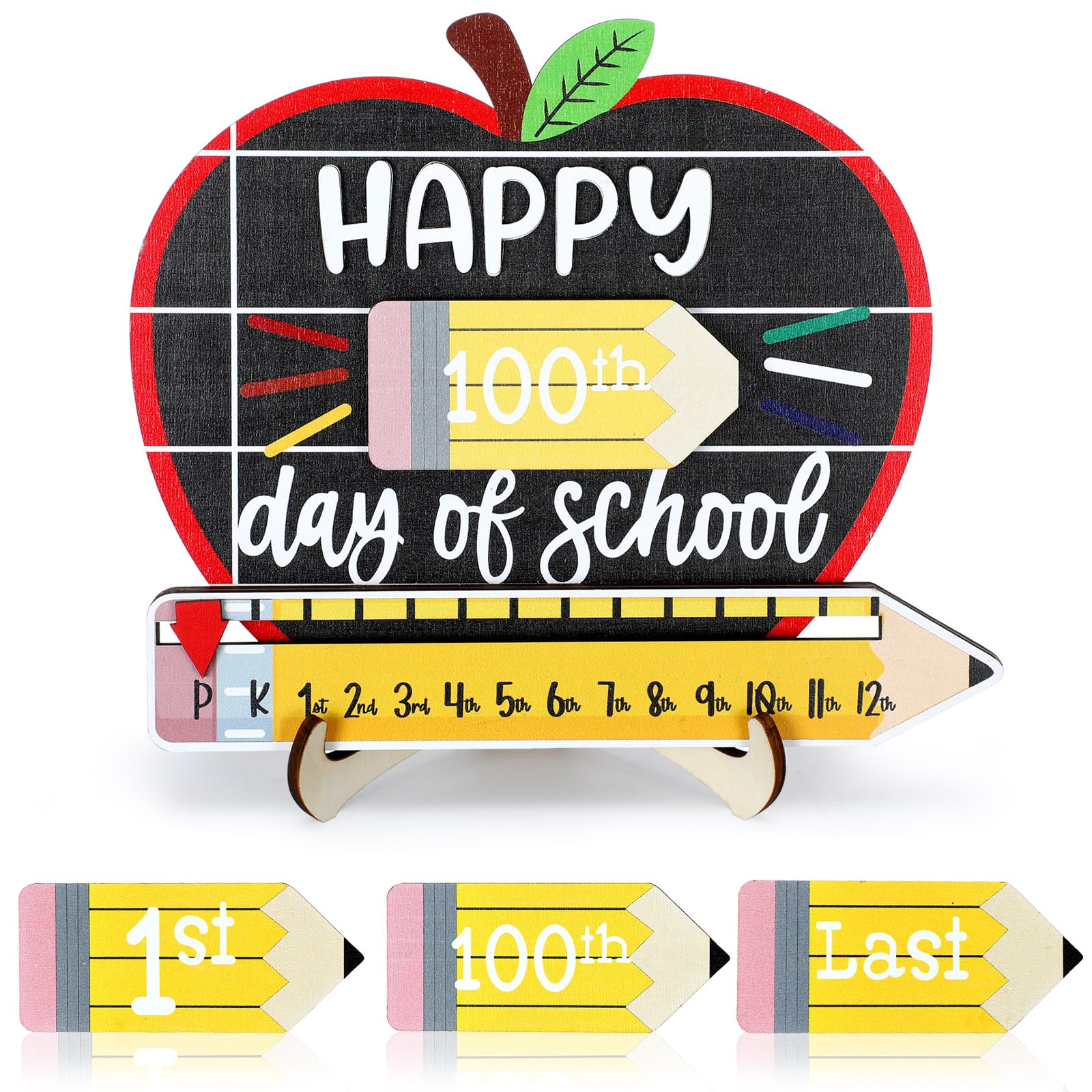 First & Last Day of School Sign Reusable Dry Erase 8" - Back to School Board Gifts Wooden Pencil Style, Cute Pencil Bow Notebook Design for Pre-K Kindergarten Photo Props First Day Last Day Traditions Teachers Parents Essentials Class of 2026 First & Last Day of School Sign Reusable Dry Erase 8" - Back to School Board Gifts Wooden Pencil Style, Cute Pencil Bow Notebook Design for Pre-K Kindergarten Photo Props First Day Last Day Traditions Teachers Parents Essentials Class of 2026