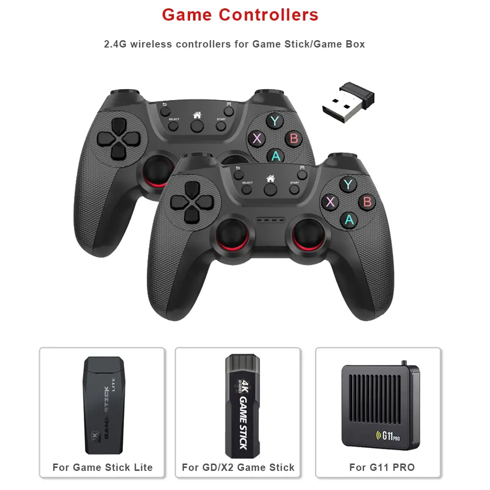 Wireless Gamepad Gaming Controller, Video Game Pad Controller, PC Game Controllers, Accessories for Mobile Android Cell Phone PC TV Box Joystick Gamer Cellphone, Game Peripherals, Universal Controller