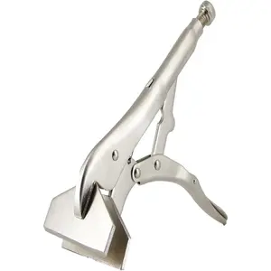 10-inch Locking Sheet Metal Clamp, Heavy Duty Sheet Metal Grip Tool, Heat-Treated Nickle Plated Welding Plier