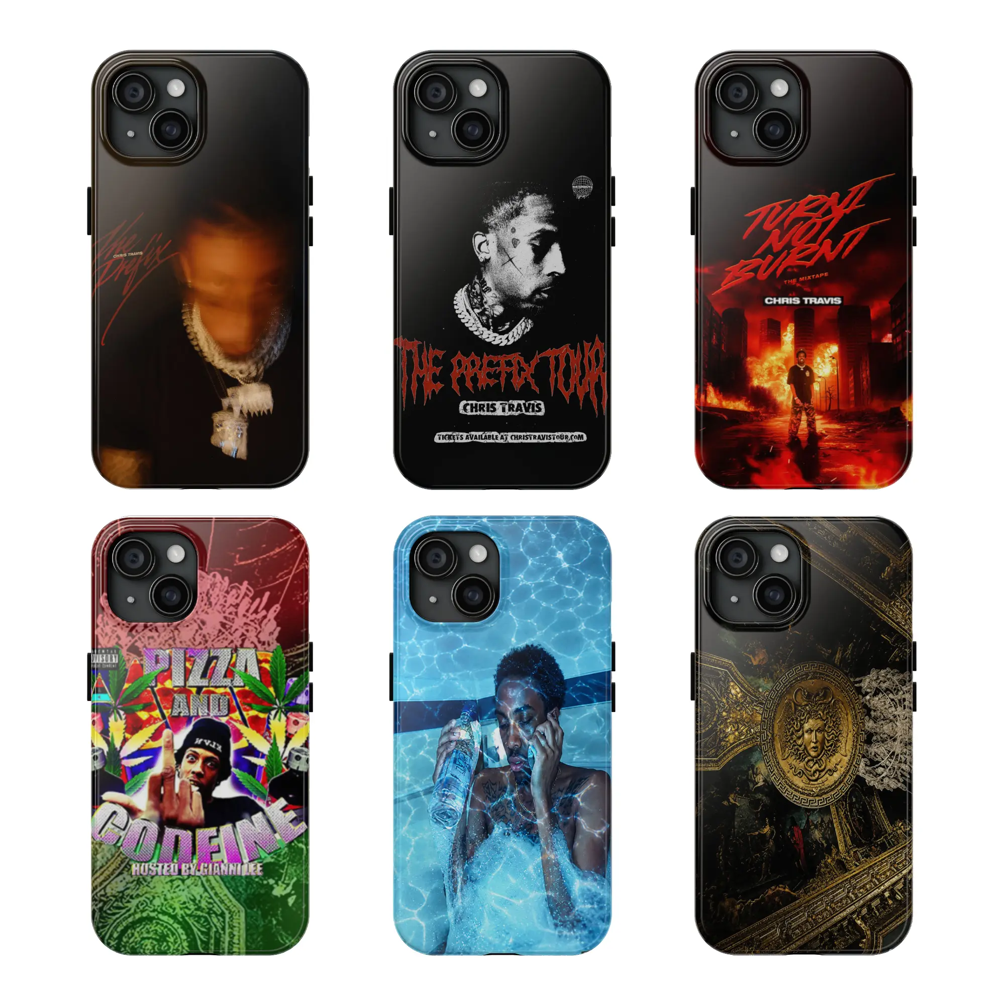 Chris Travis Phone Case for iPhone & Samsung Galaxy, Memphis Underground Rap Aesthetic, Raider Klan Hip Hop Fan Gift, Gen Z Streetwear Vibes, Viral TikTok Trend USA 2026, Dark Trap Inspired Design, Cool Alternative Music Culture Style