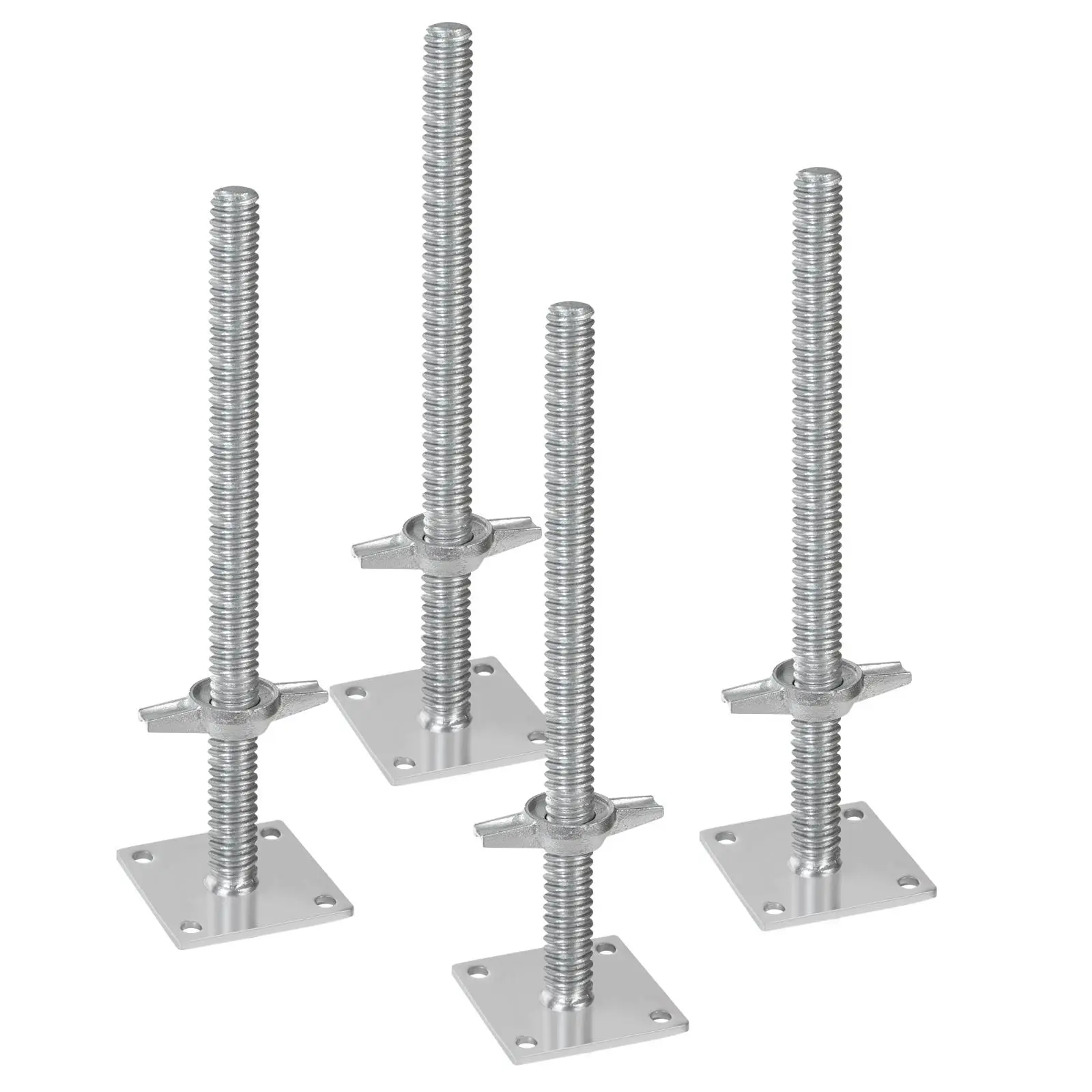 VEVOR 4-Pack Heavy Duty Adjustable Hardware Leveling Jacks with Solid Screws, Compatible with Baker-Style Scaffolding, Ideal for Father's Day Gifting