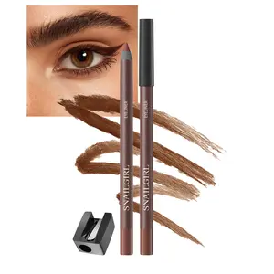All-Day Wear Eyeliner Pencil - Waterproof & Smudge-Proof Formula with Built-In Sharpener, Ideal for Long Workdays and Humid Evenings