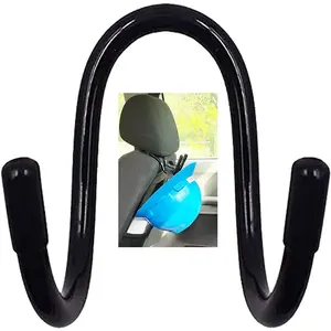 Universal Over The Seat Hard Hat Rack,Hard Hat Holder Back Seat Hanger Headrest Hook-Strong & Flexible-Simple, Easy to Bend into The Needed Shape and Holds Hard hat and Vest with Ease