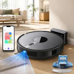 L40 LiDAR Robot Vacuum Cleaner with 5000Pa Suction, Precision Laser Mapping, No-Go Zones, 2-in-1 Sweeping and Mopping, Auto-Charge, Works with Alexa/Google Assistant for Smart Home. Multi Function Vacuuming carpet cleaner